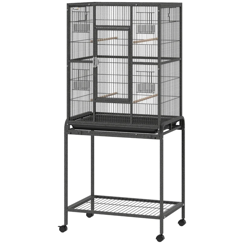 Cage à oiseaux de 56", pour perroquet avec support roulant amovible. – Image 3
