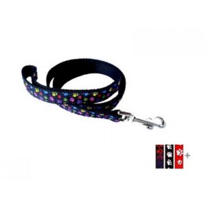 Laisse 3/4'' à motifs Pattes  /  3/4'' Leash with Paws