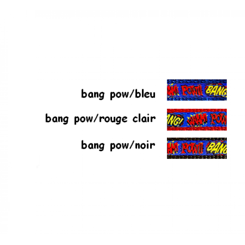 Laisse 5/8'' à motifs Bang Pow / 5/8'' Patterned Bang Pow Leash