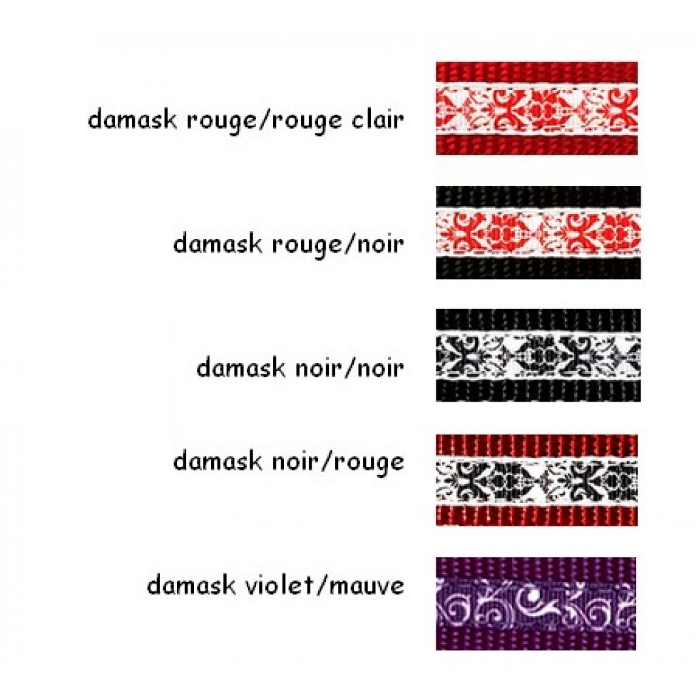 Laisse 3/4'' à motifs Damask / 3/4'' Damask Patterned Leash – Image 3