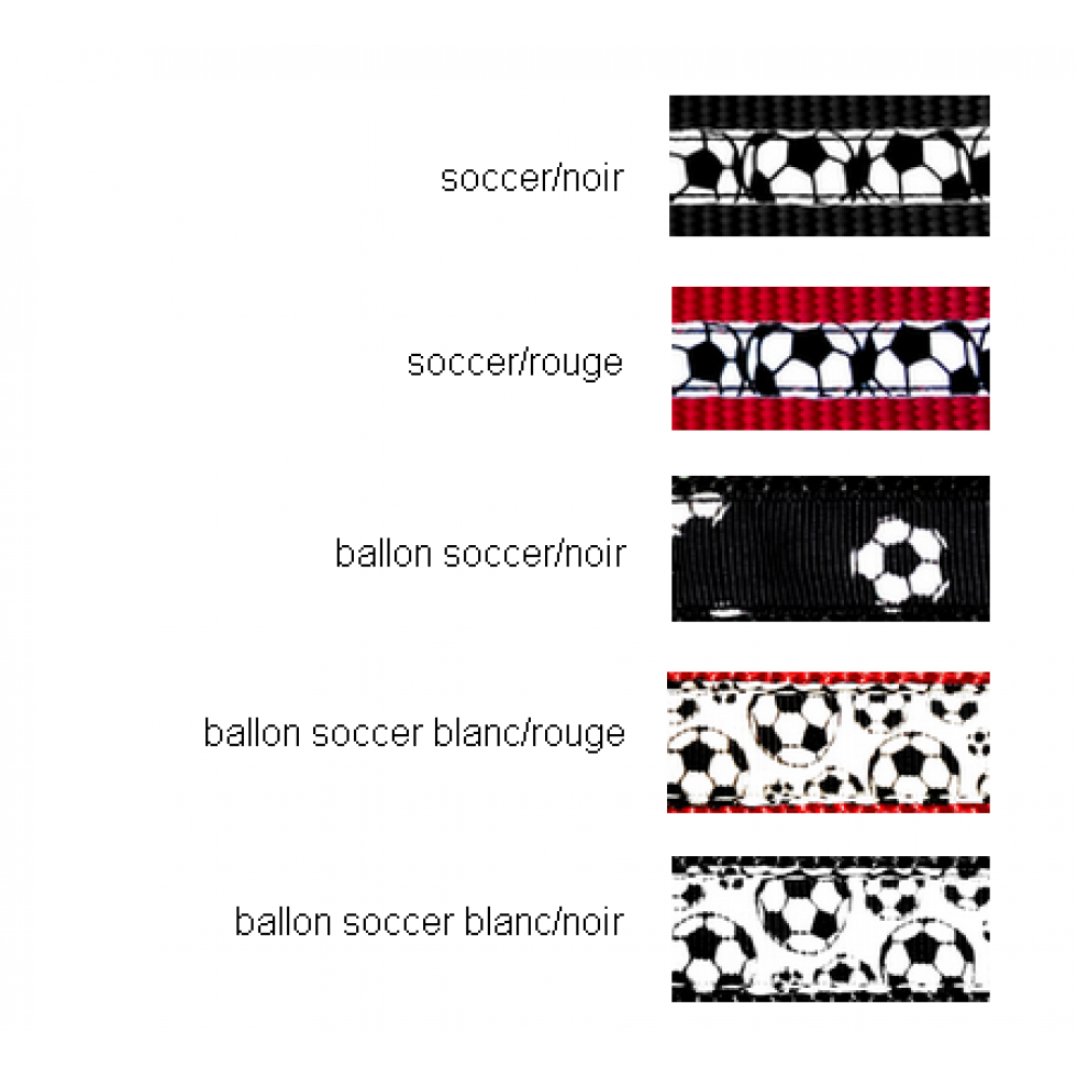 Laisse 3/4'' à motifs Soccer / 3/4'' Soccer Patterned Leash – Image 3