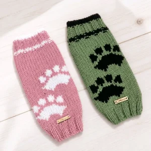 Gilet avec traces de pattes chiens ou chats- À vous de choisir la couleur