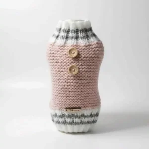 Gilet Rose pâle, gris et blanc pour chien ou chat