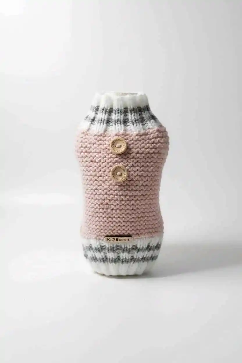 Gilet Rose pâle, gris et blanc pour chien ou chat