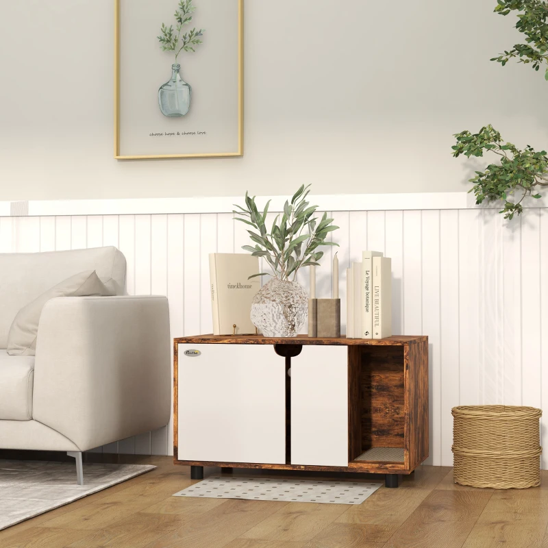 Meuble avec portes doubles et tapis de drainage de sable. – Image 2