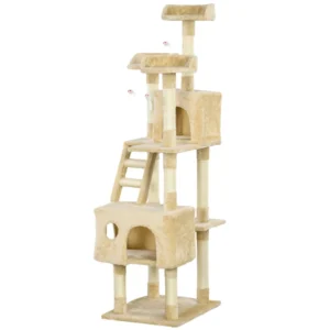 Arbre a chat 71 pouces à griffer à plusieurs niveaux, centre d’activités pour chats avec jouets.