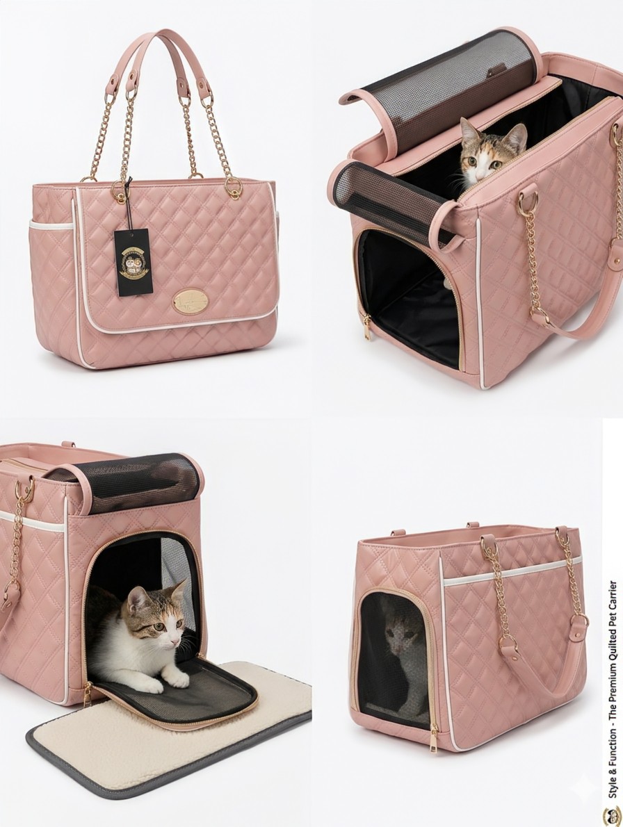 Sac à Main de Transport Rose Bonbon / Sac a Main de Transport Rose Bonbon – Image 3