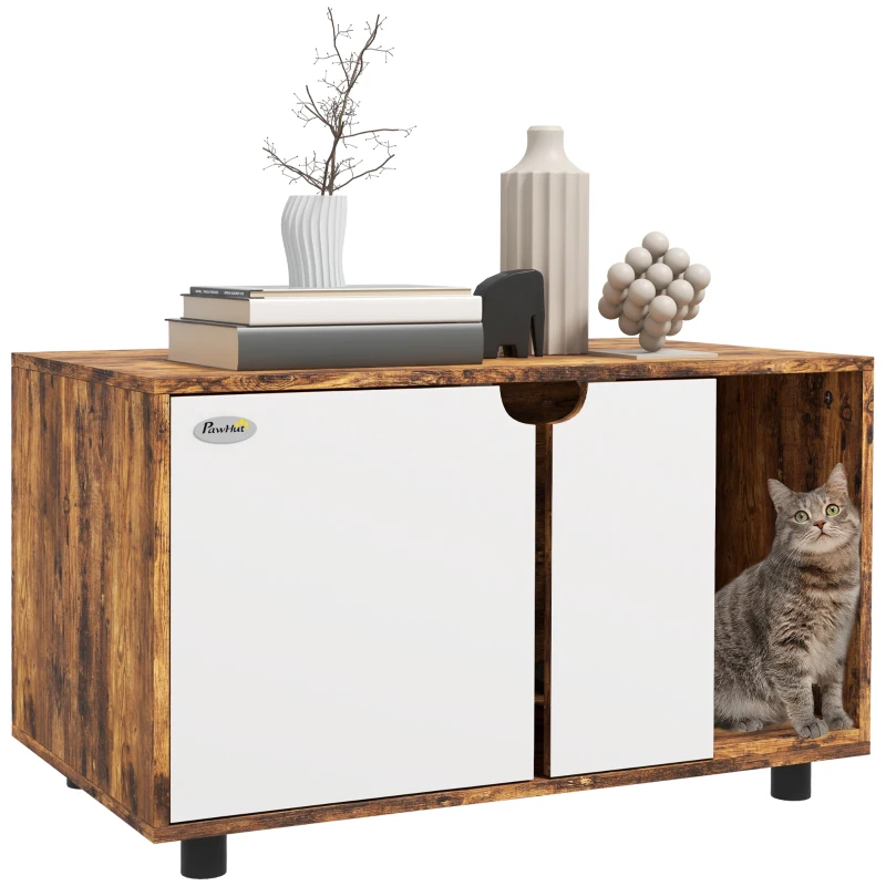 Meuble avec portes doubles et tapis de drainage de sable. – Image 3