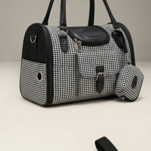Sac de transport Pied de Poule   /   Houndstooth Pet Carrier