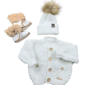 Ensemble grandeur 6 mois avec cardigan blanc