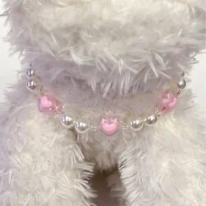 Collier en forme de cœur rose | Pour les chats et les chiens