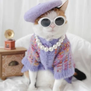 Cardigan arc-en-ciel couleur animale  /   Rainbow Color Pet Cardigan