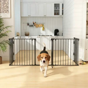 Parc pliable pour chiens en intérieur pour petits et moyens chiens avec porte, pour escalier.