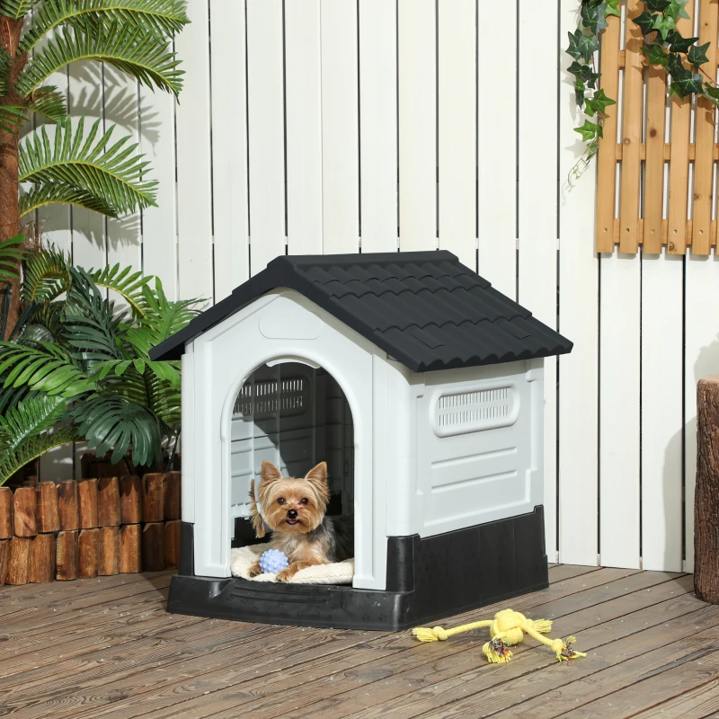 Niche extérieur avec fenêtres, support de base, pour terrasse de jardin, pour petits chiens. – Image 3