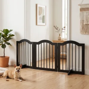 Barrières autoportantes pour animaux intérieures avec pieds de soutien, clôture pour chiots et pour petits chiens.