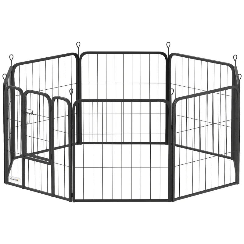 Parc de jeu pour chiens 24" intérieur extérieur, portable pliable à 8 panneaux Parc de jeu pour animaux. – Image 3