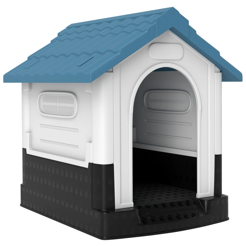 Niche extérieur avec fenêtres, support de base, pour terrasse de jardin, pour petits chiens.