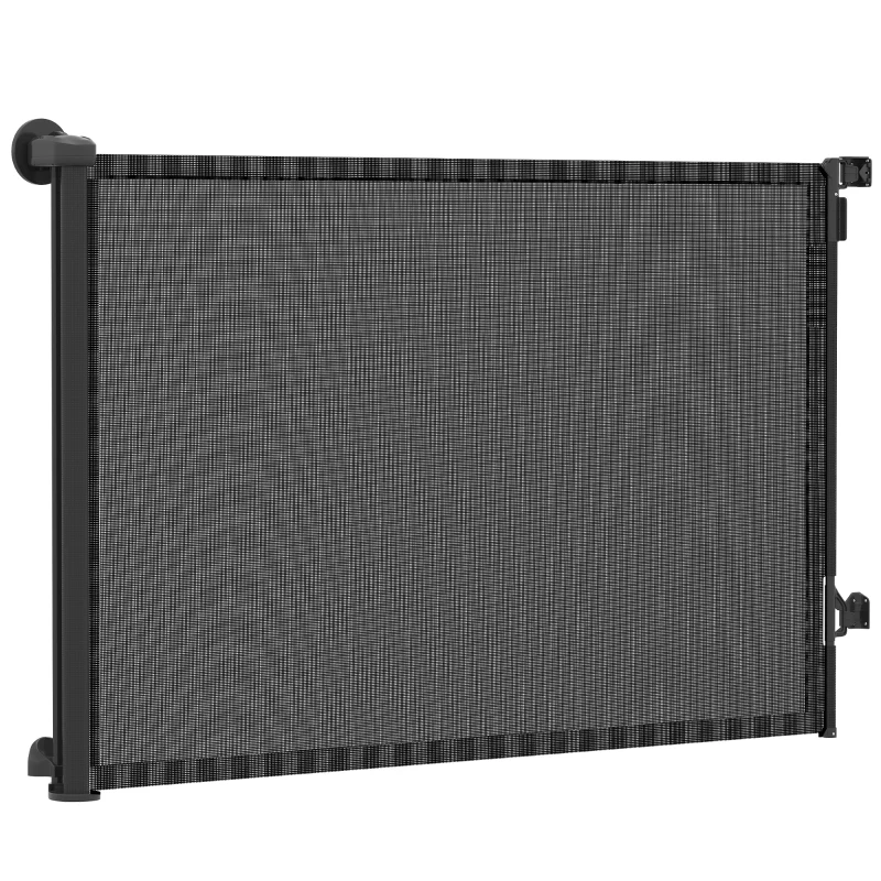 Barrière rétractable de 36,6 » de haut, s’étend jusqu’à 55 » de large, portail en maille avec fonctionnement à une main, pour escaliers et portes. – Image 2