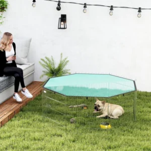 Parc pliable avec couvercle supérieur, enclos portables robustes pour chiens, chats, poules, lapins