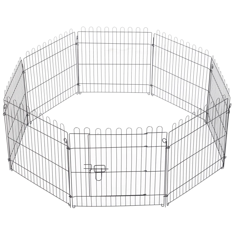 Parc pour chiens 24 pouces 8 panneaux Octogone Parc d’exercice pour animaux. – Image 2