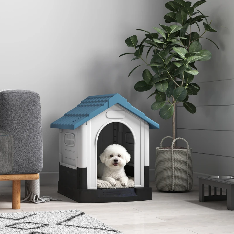 Niche extérieur avec fenêtres, support de base, pour terrasse de jardin, pour petits chiens. – Image 4
